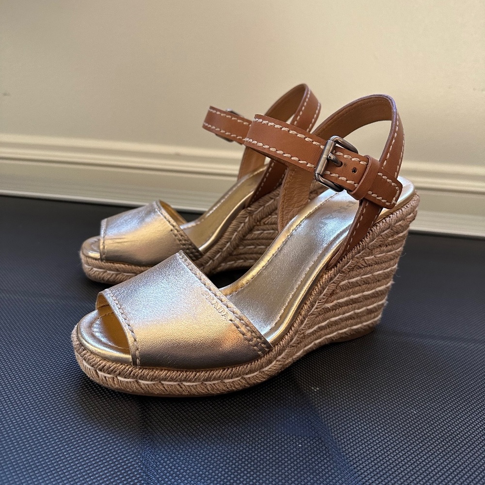 Prada Wedge Sandal, Women’s Size 40